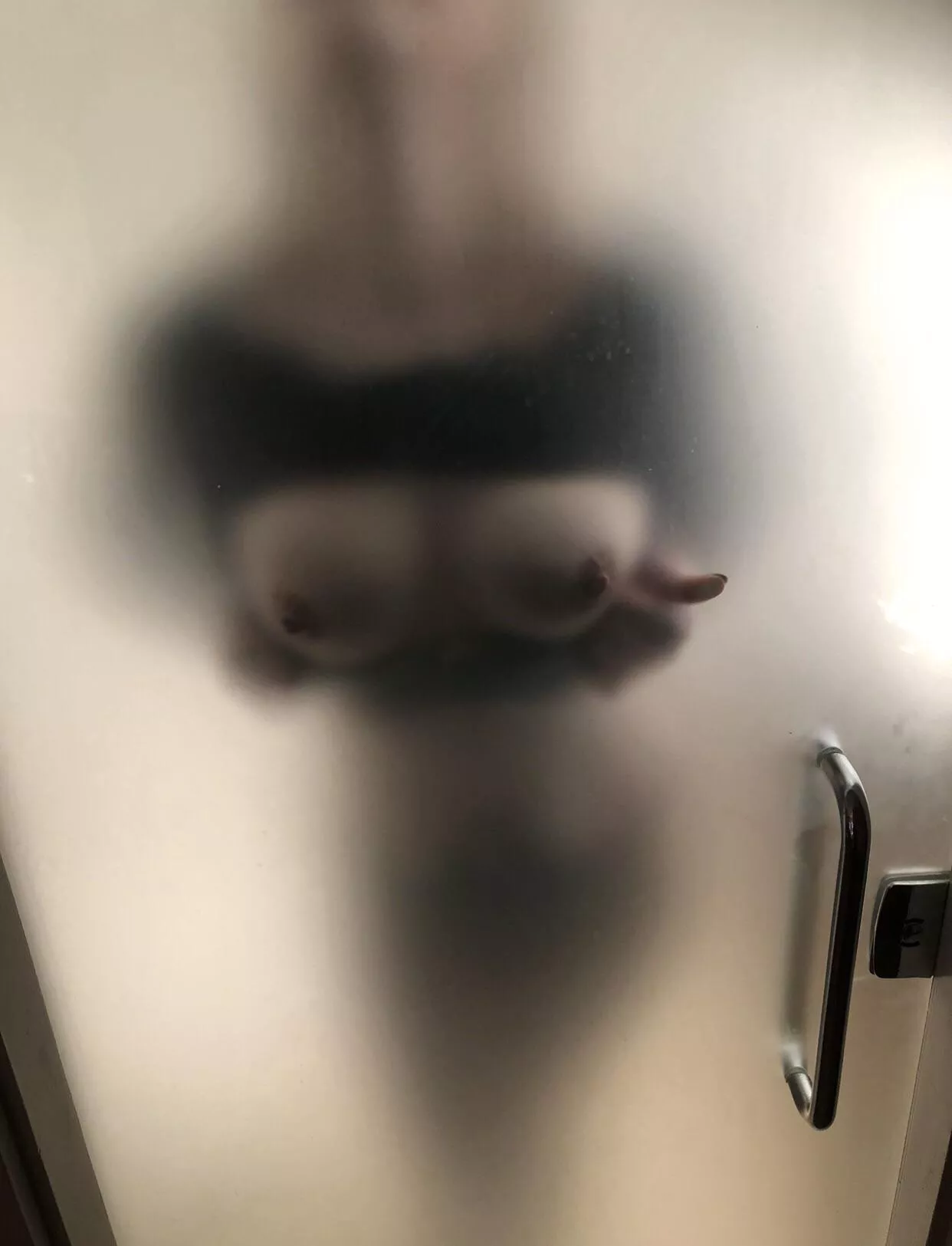 Frosted glass in the hotel