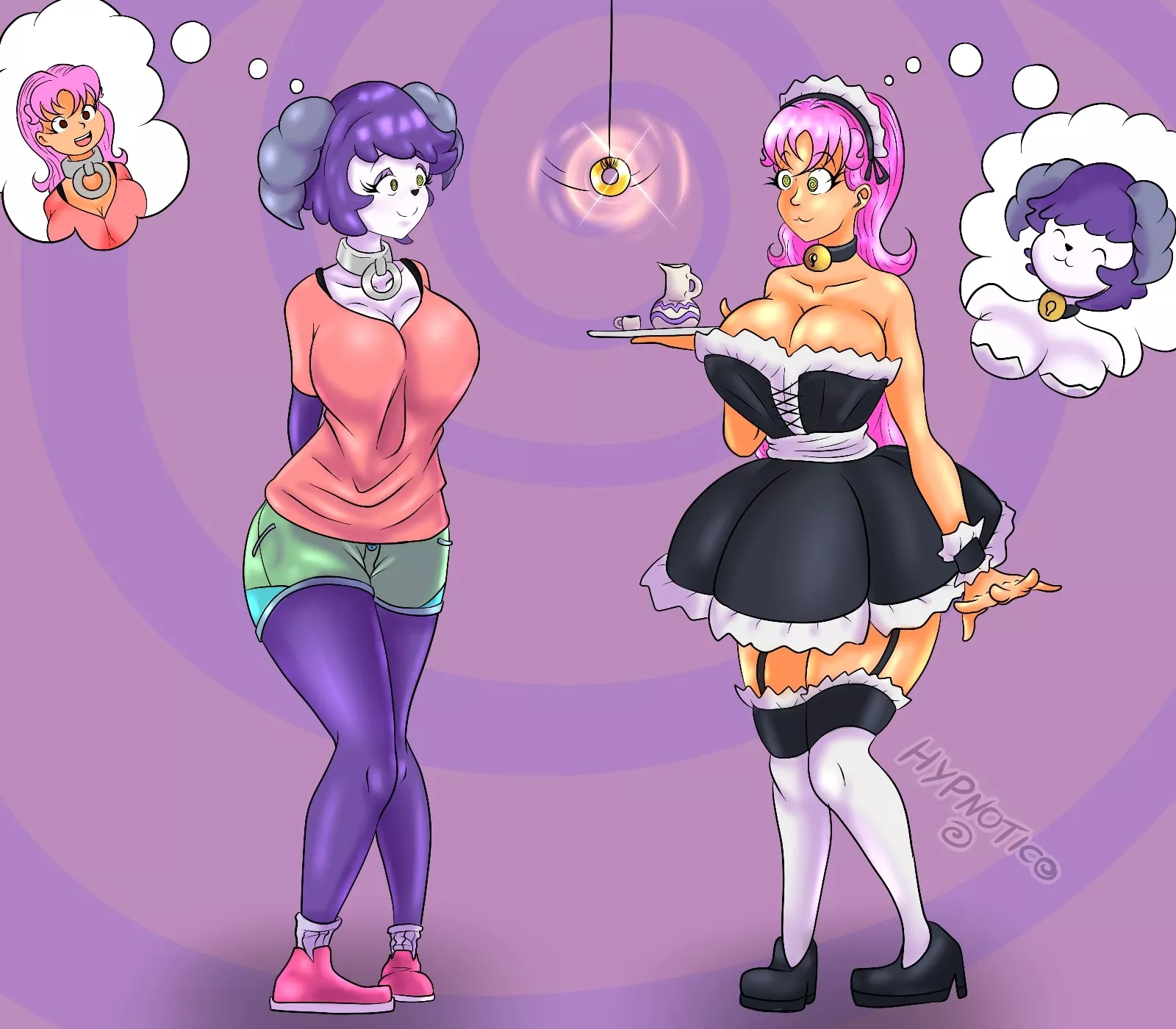 hypnotized to think and dress like they're one another (by Hypnotico)
