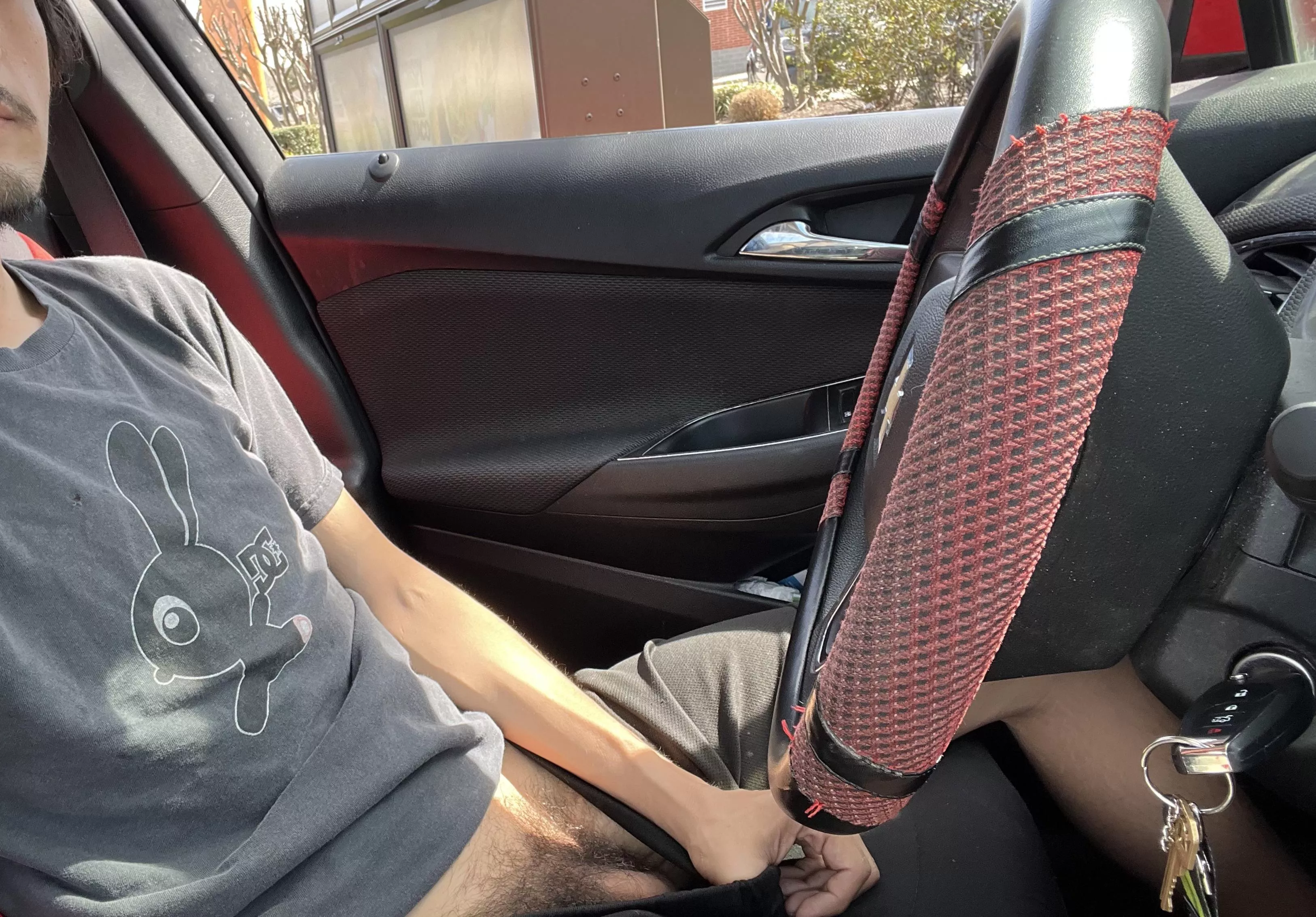 In line waiting for my lunch!