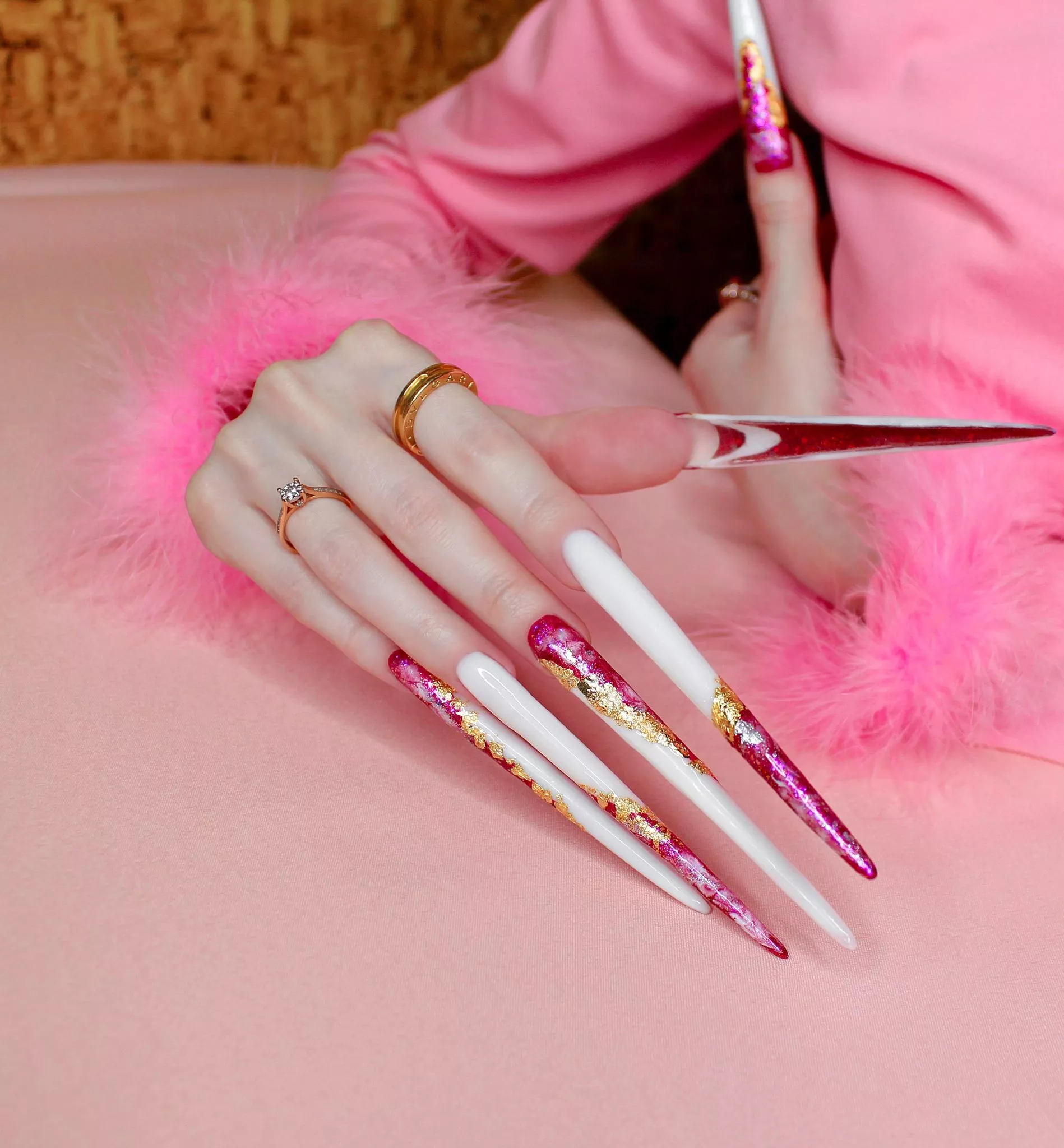 My new longest pink nails