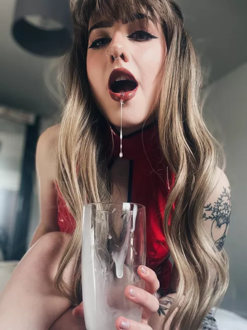 [oc] Spit and cum… all ready for you to drink