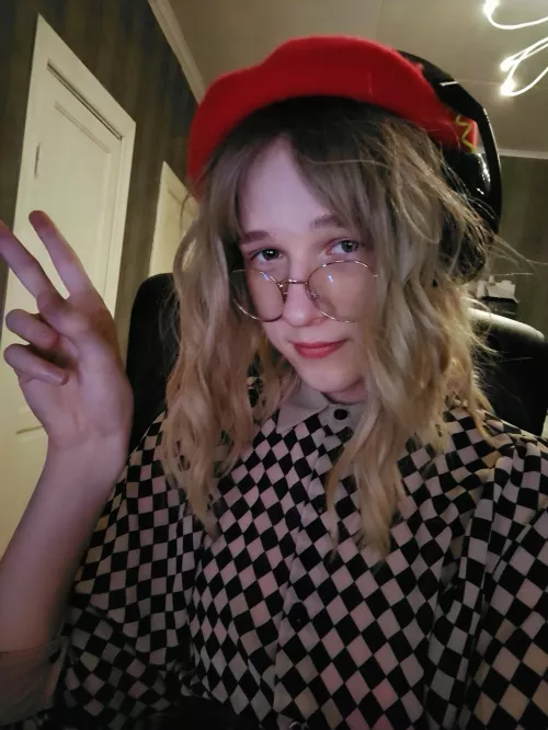 Relaxing in my casual, manly clothes