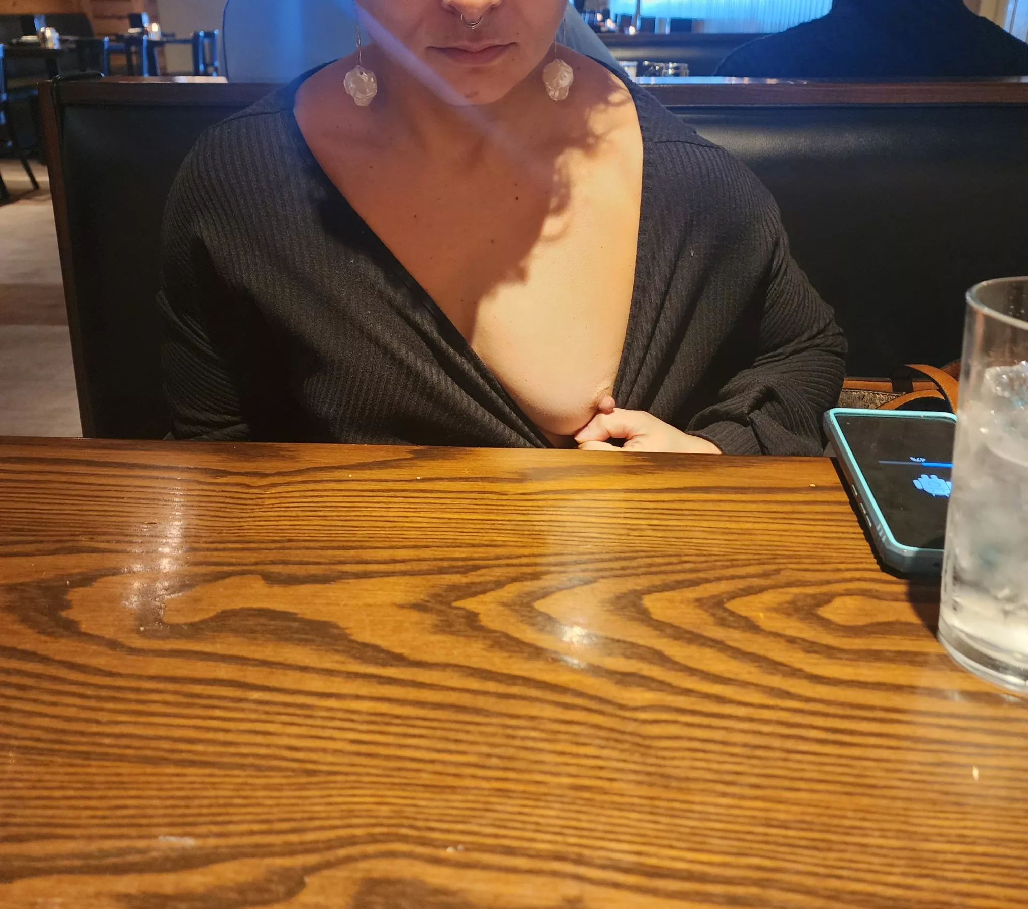 titty flash at dinner [image]
