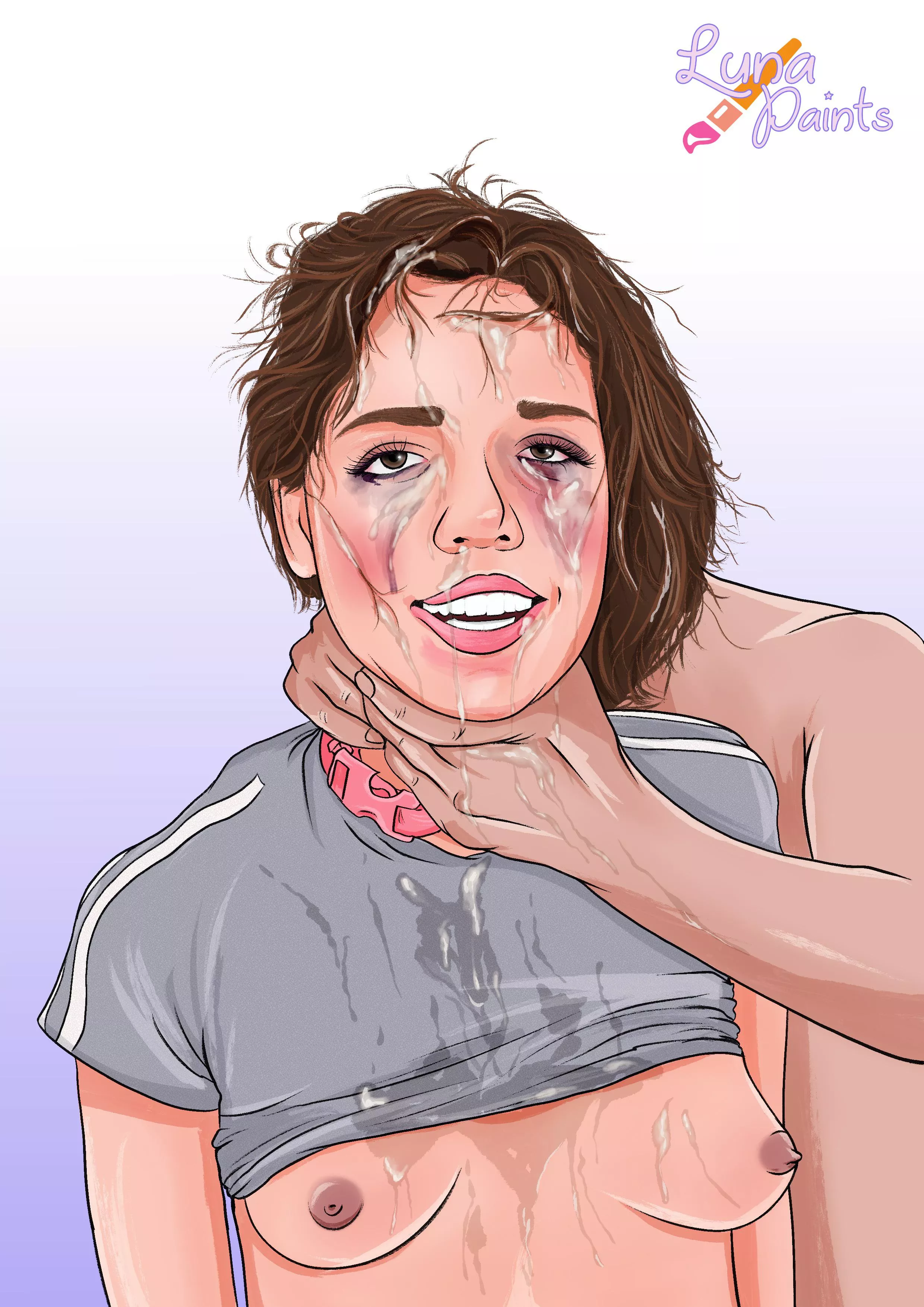 What if an stranger fucks your girlfriend as the real slut she is? Art by me, model Scarlet Mae.