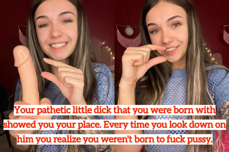 your small penis look as what ? if i go in your panties i will understand its cock or not ? lol