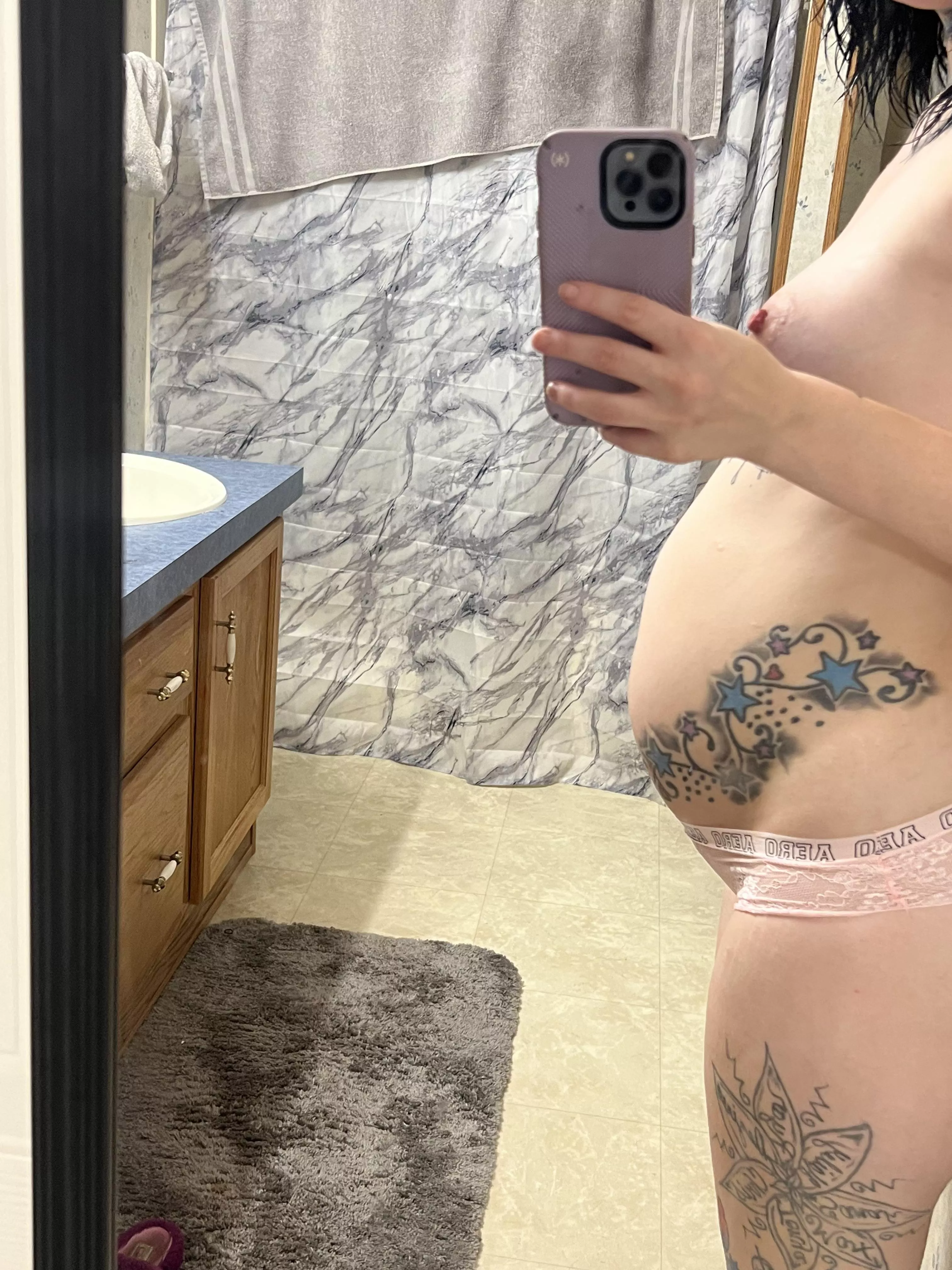 23 weeks. 4th pregnancy. I’m a breeding machine
