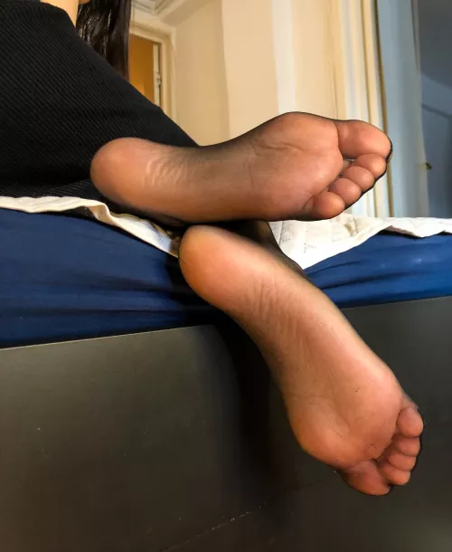 Are you creeping up to sniff my feet again? It's ok... as long as you massage them afterwards 😈
