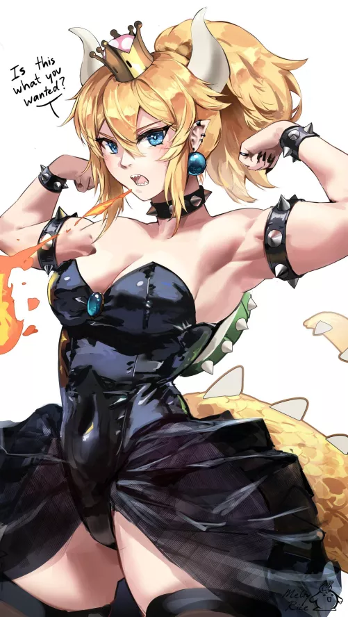Bowsette showing her gains (@meltyrice) [Nintendo]