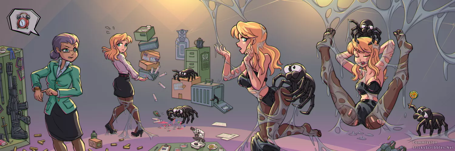 Commission, Sharon Bondage Spider Time [ StickyScribbles ]