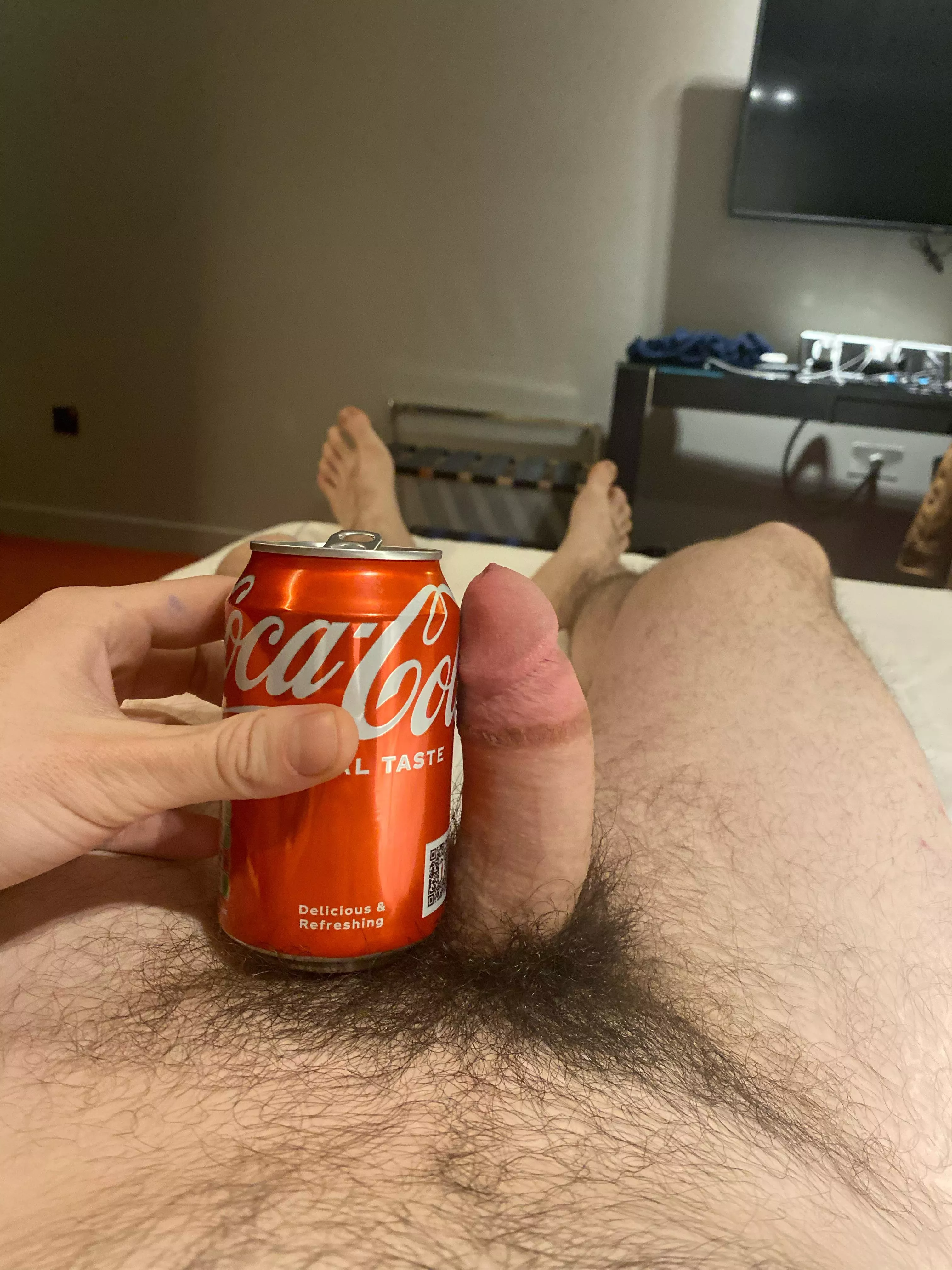 Compared to a coke bottle Compared to a coke bottle