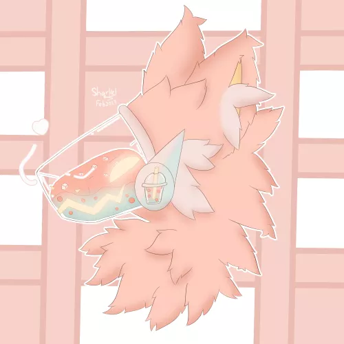 designed a boba proto for my nonfurry friend who loves boba x3