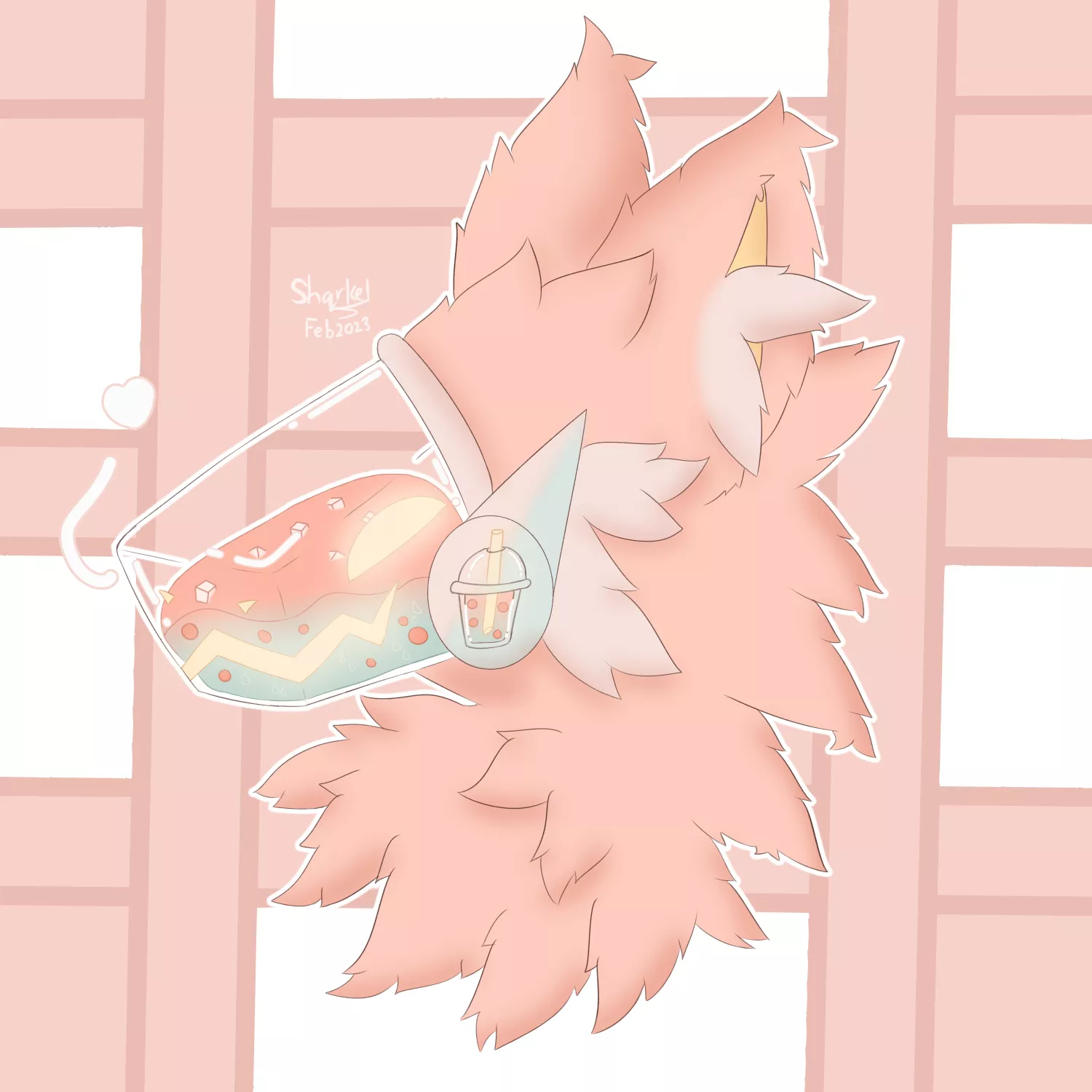 designed a boba proto for my nonfurry friend who loves boba x3