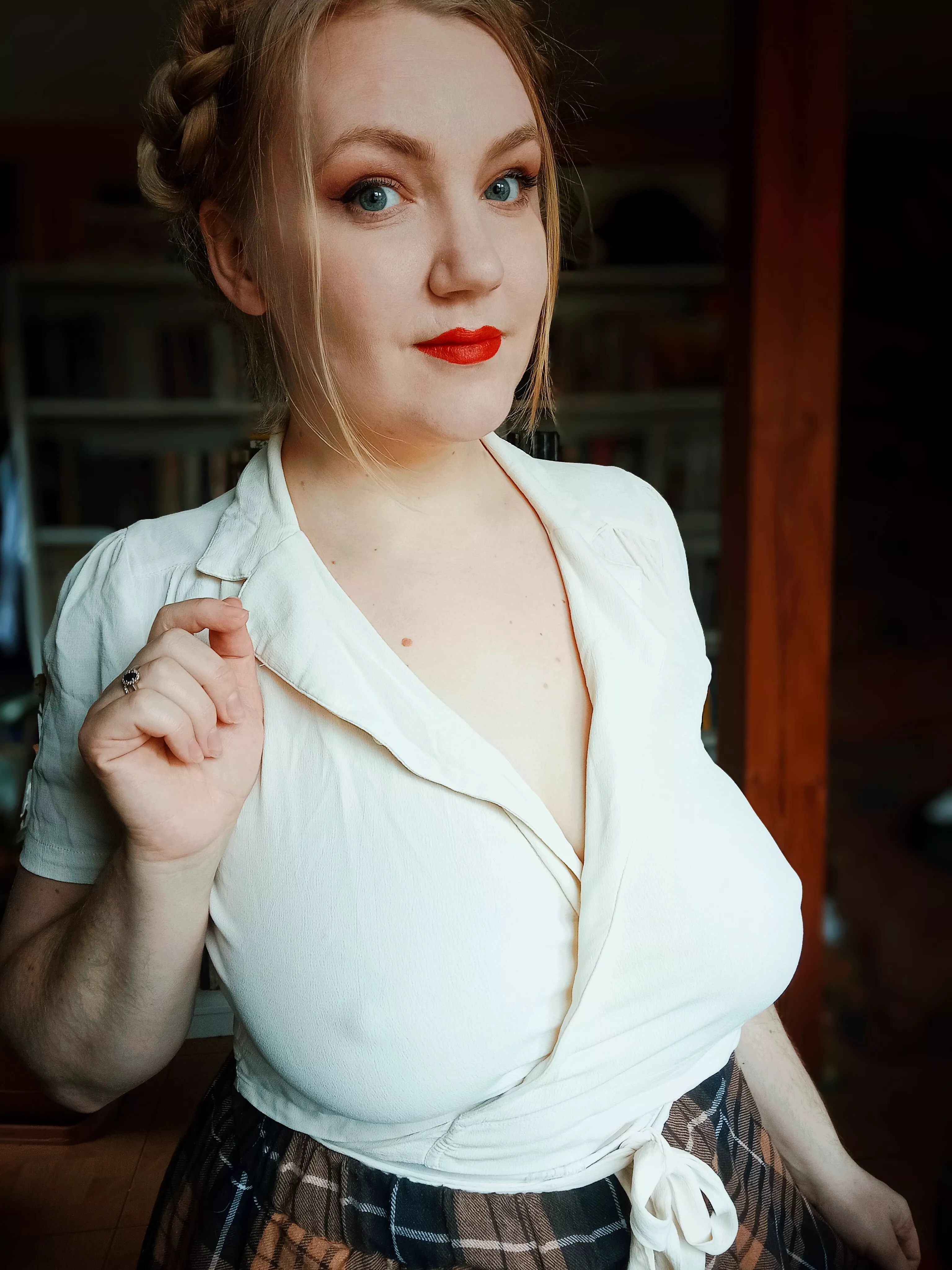 didn't feel like wearing a bra that day