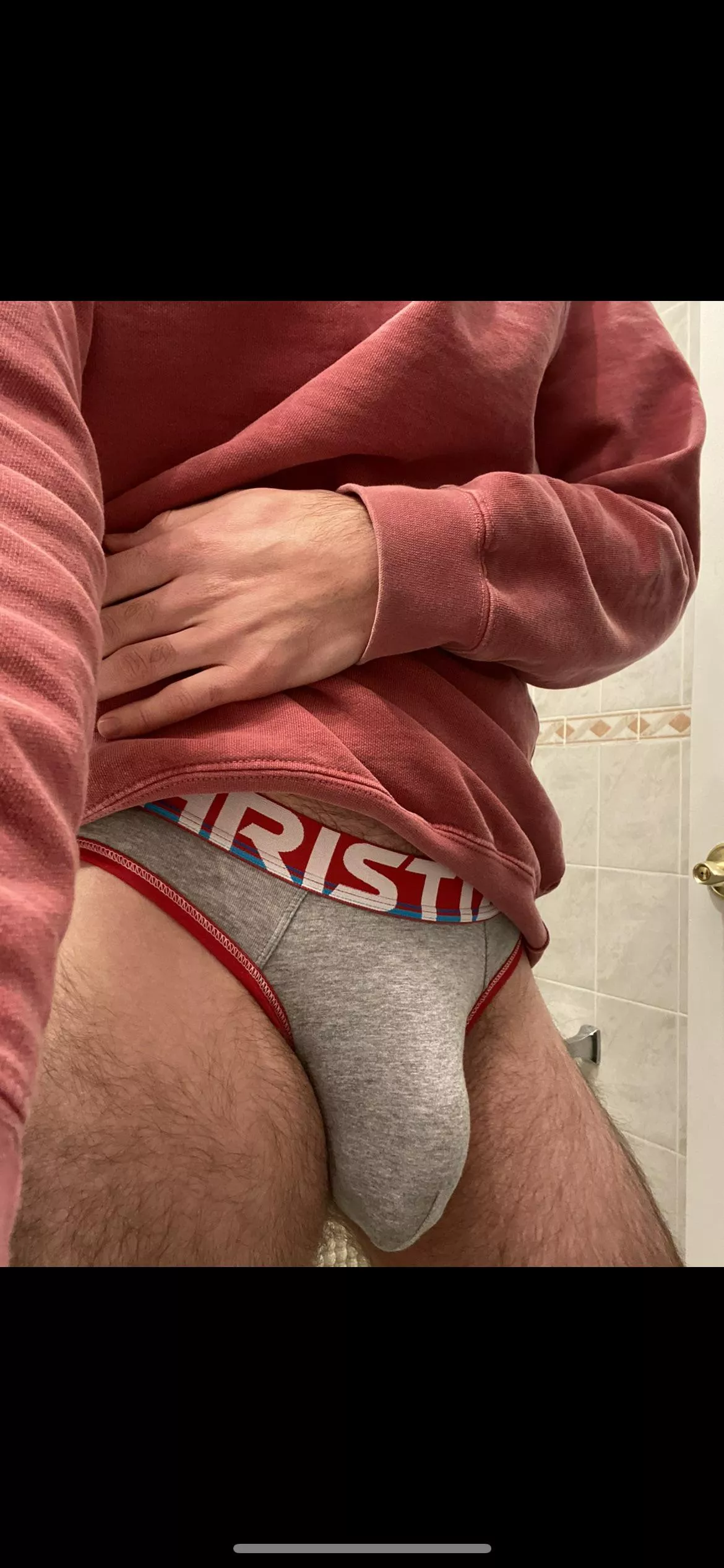 Filling out my first jockstrap nicely 😈