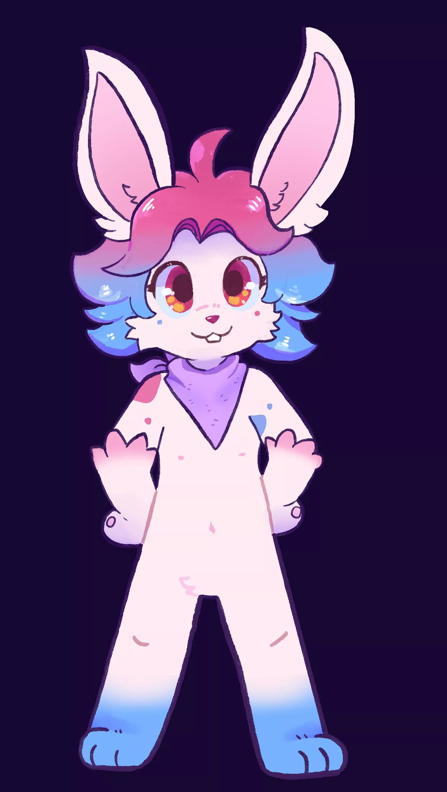 I made a new bunny sona! His name is Taffy 🐰