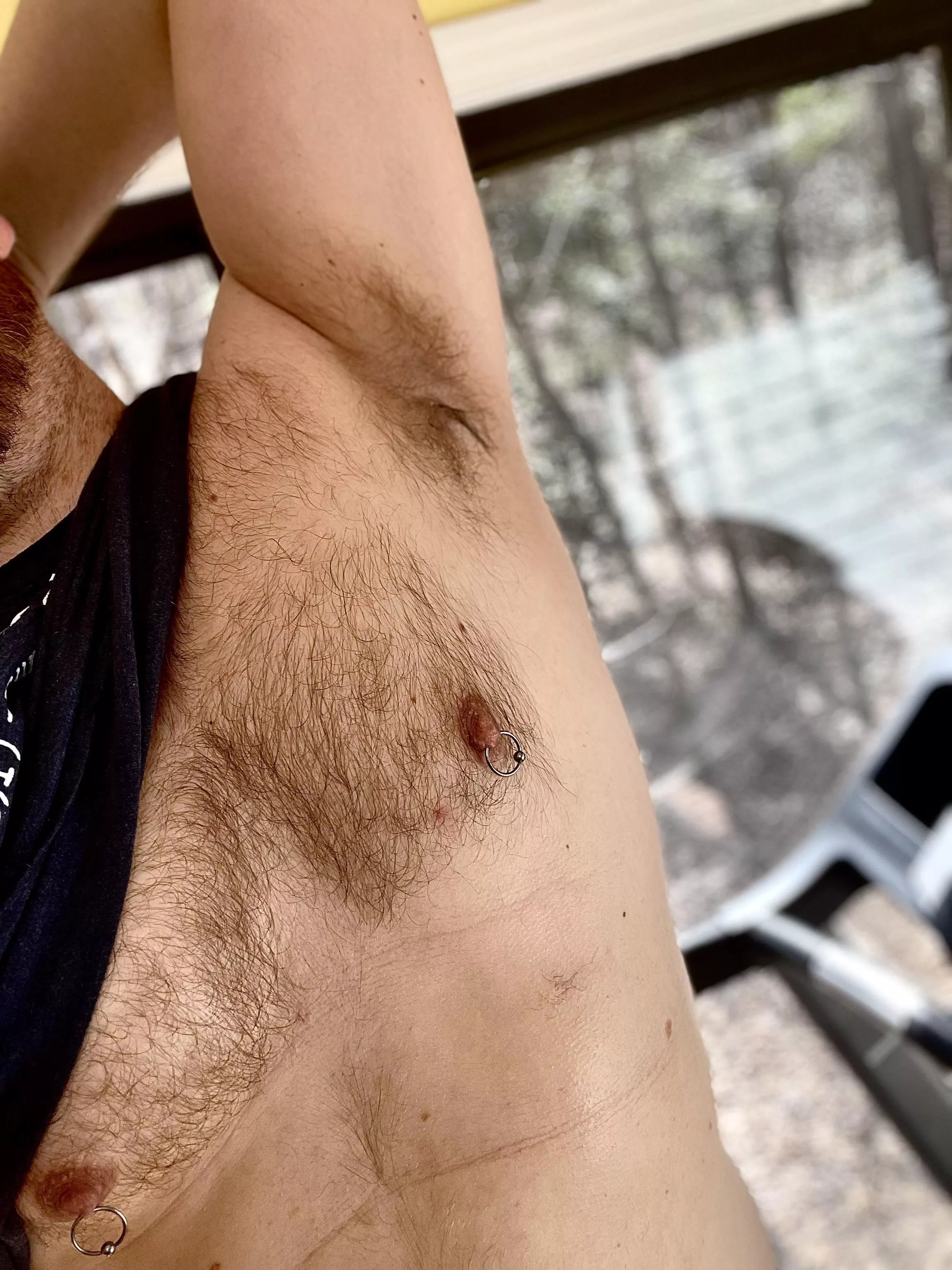 Just had a long workout, take a lick and don’t forget the nipple.