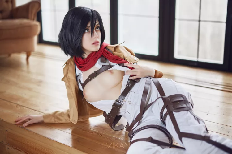 Mikasa Ackerman cosplay photoshoot by Dzikan (Attack on Titan)