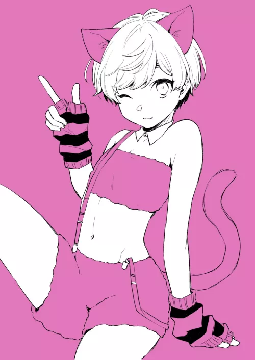Pink cat boi