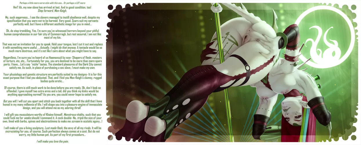 POV: You are the luckiest human in Commorragh [Artist: themaestronoob], [Warhammer 40k], [Elf/Eldar], [Femdom], [Abduction], [Body Modification]