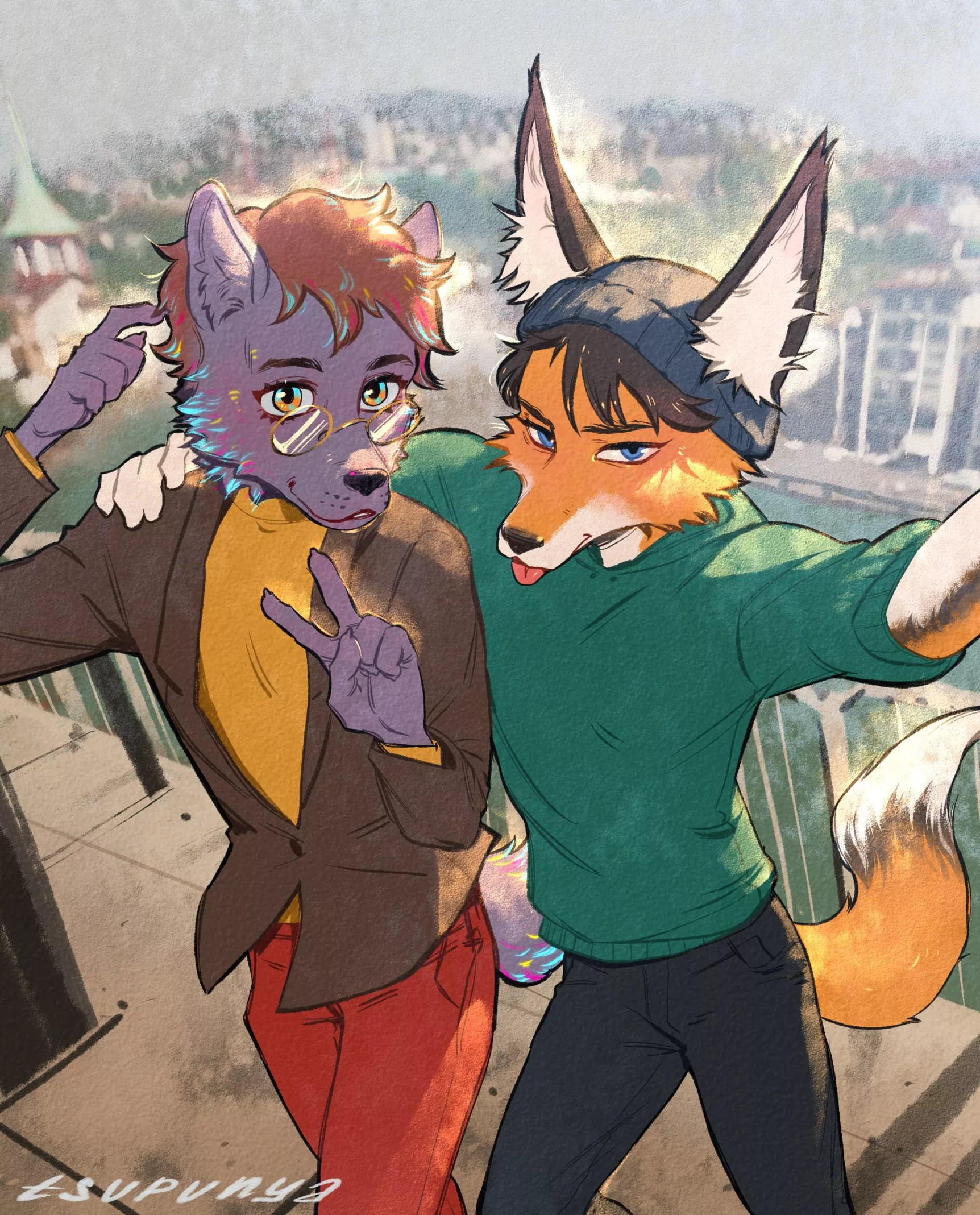 Cuties Taking a Selfie [Tsupunya]