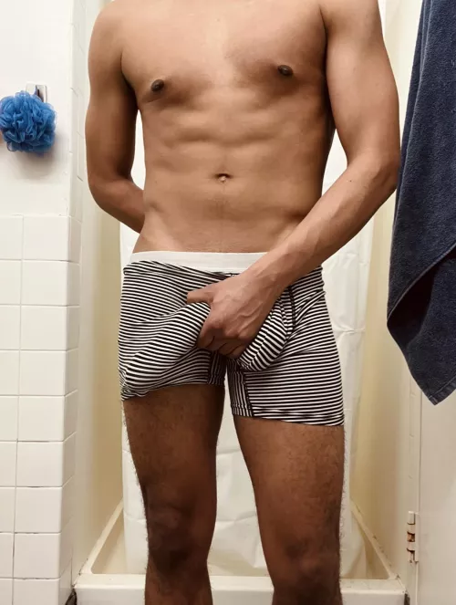 Do these stripes make my Cock look HUGE?