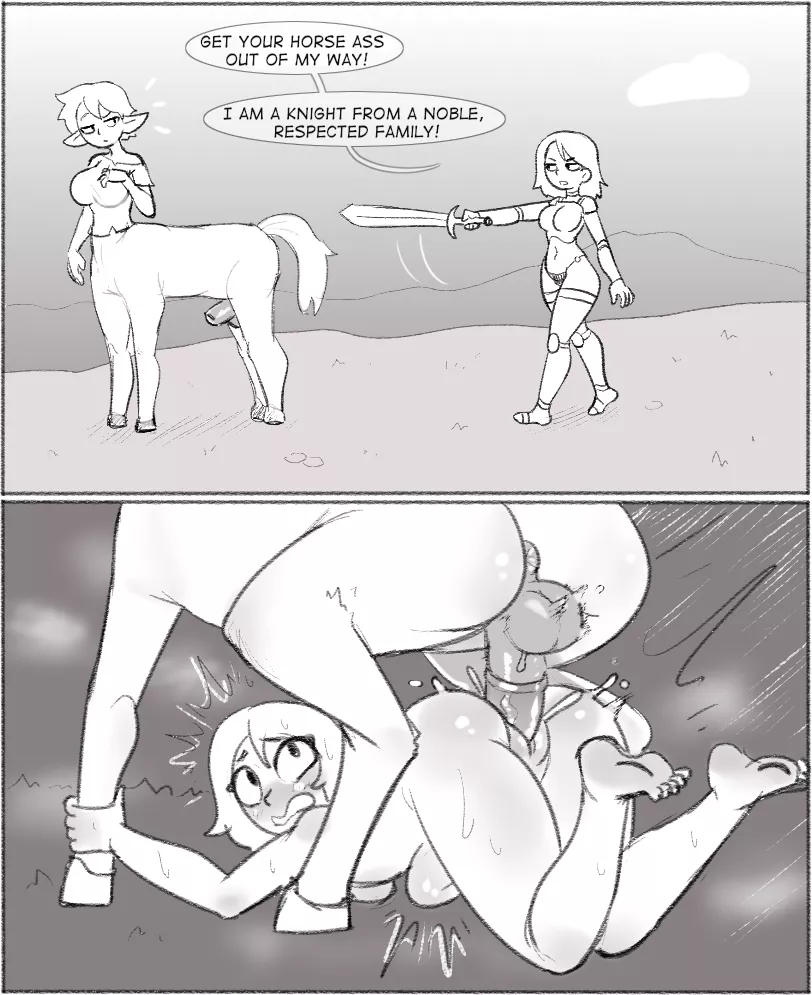 Don't be rude to the centaur futa!