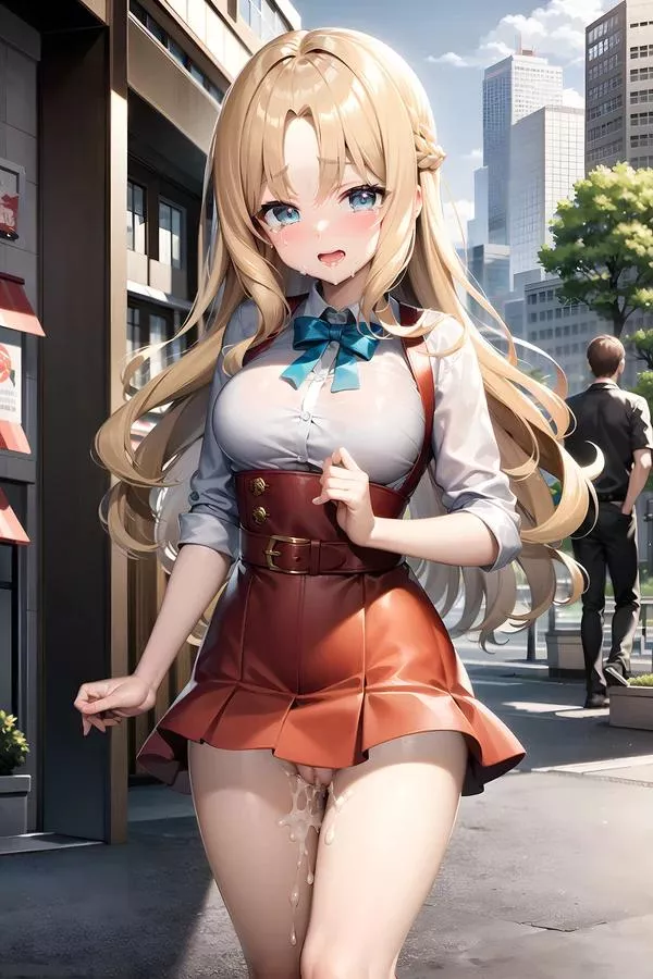 I bet few people have noticed your leaking pussy already thinking what a filthy slut you are