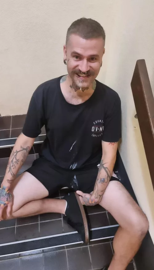 Just took a massive load in front of a church