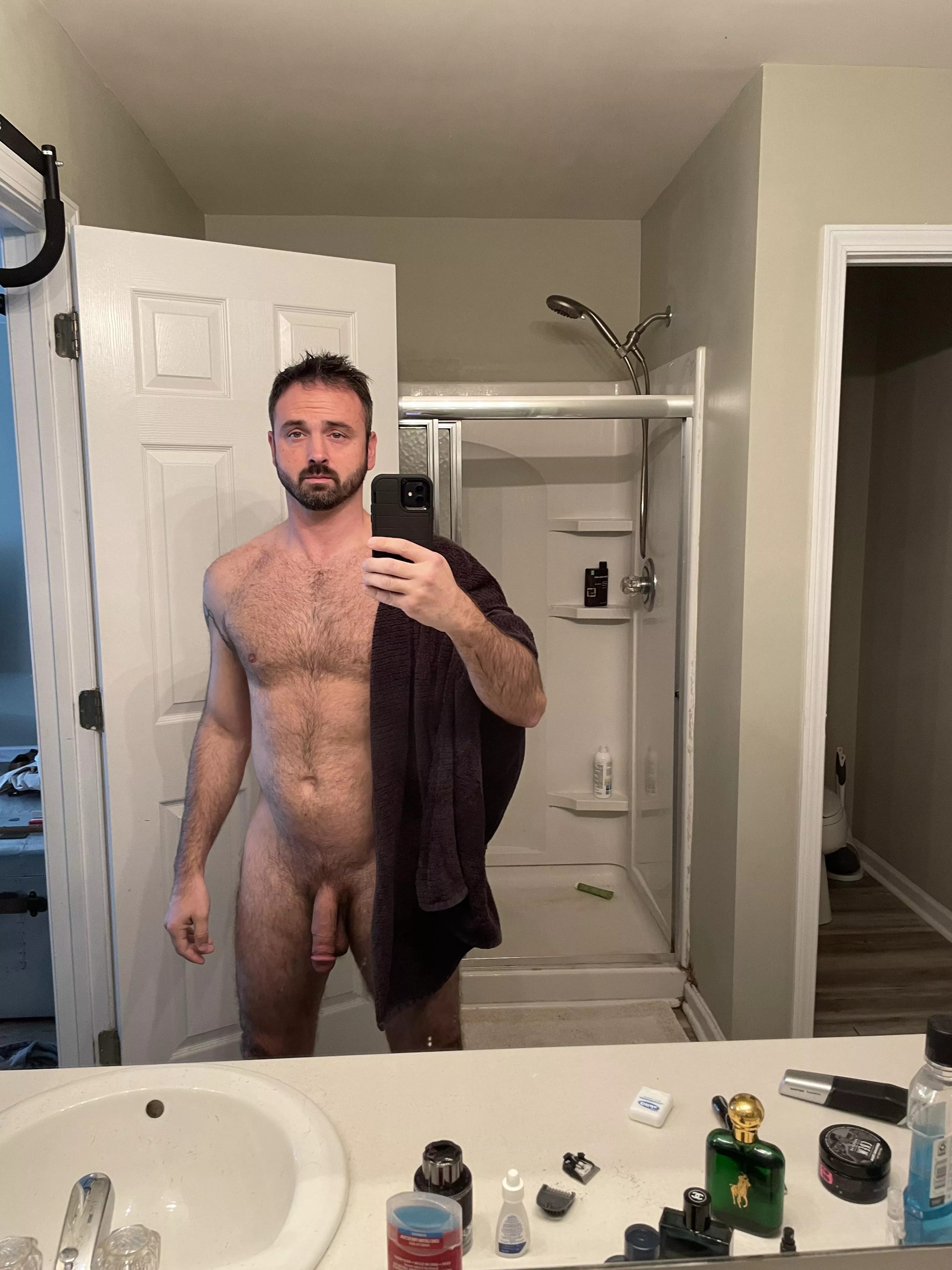 Looking small after a shower