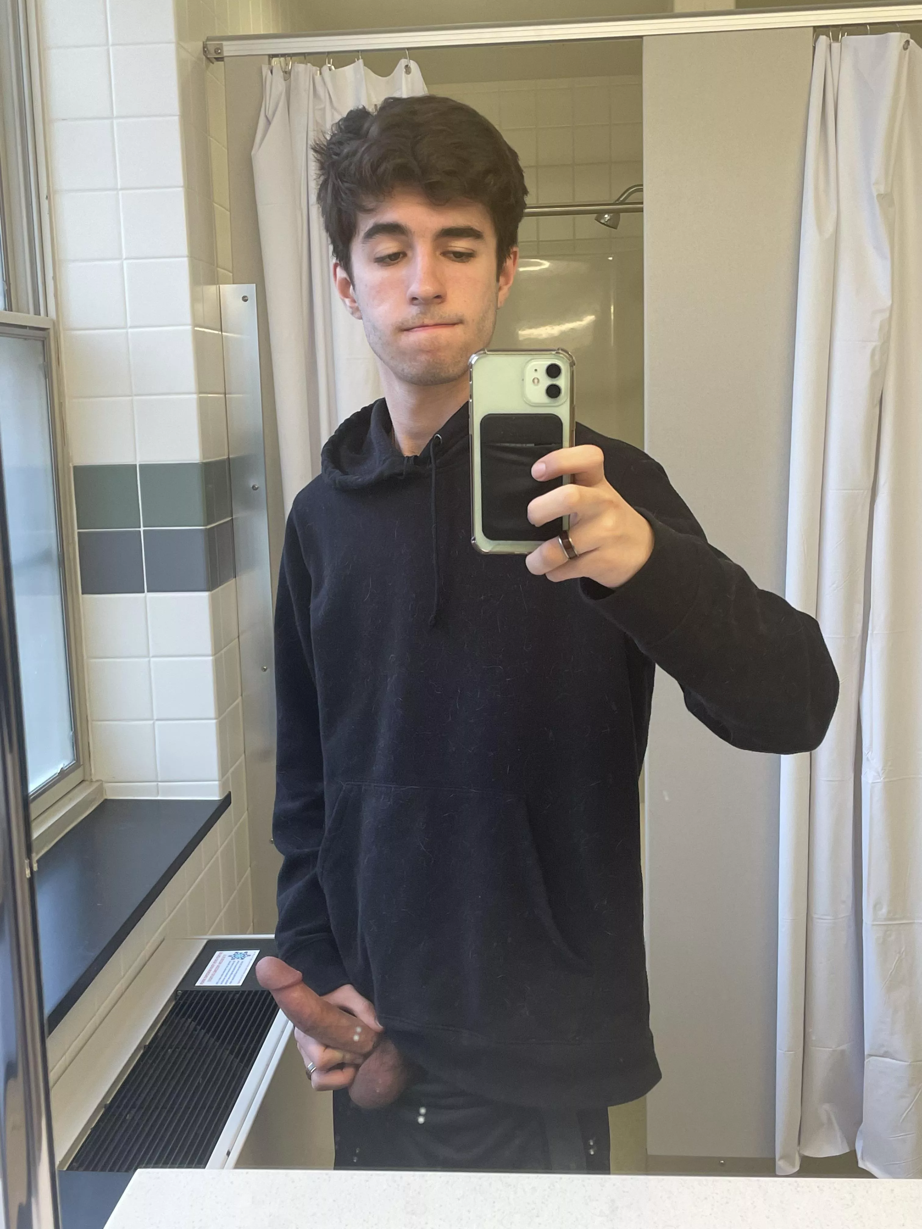 Quickly took this in my dorm’s bathroom