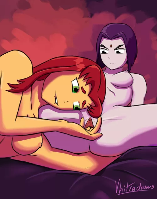 Star fingering Raven! (vhitradraws)