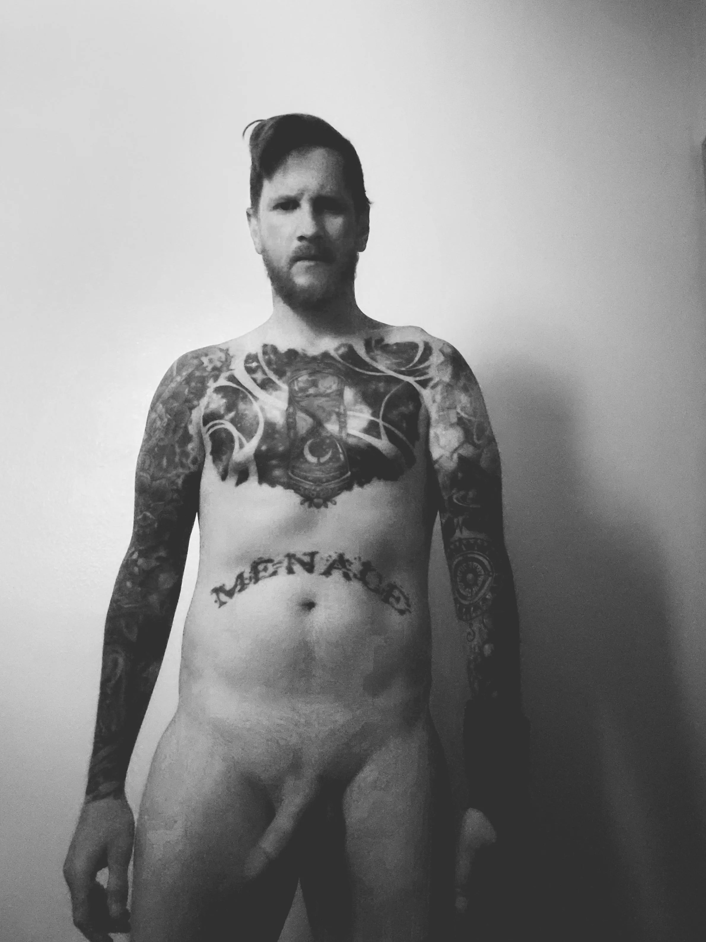 wearing only the brace for my broken hand