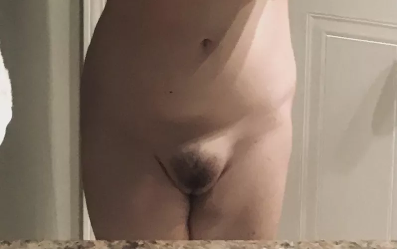 ~21, 143, 5’3~ here’s what I ended up with after shaving/trimming, not the best but I think it’s okay ;p