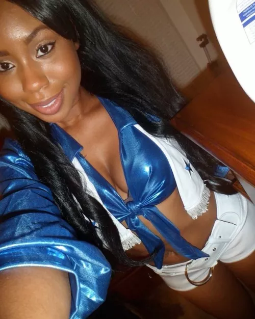 All-time best Halloween costume for hotties = Dallas Cowboys cheerleader!