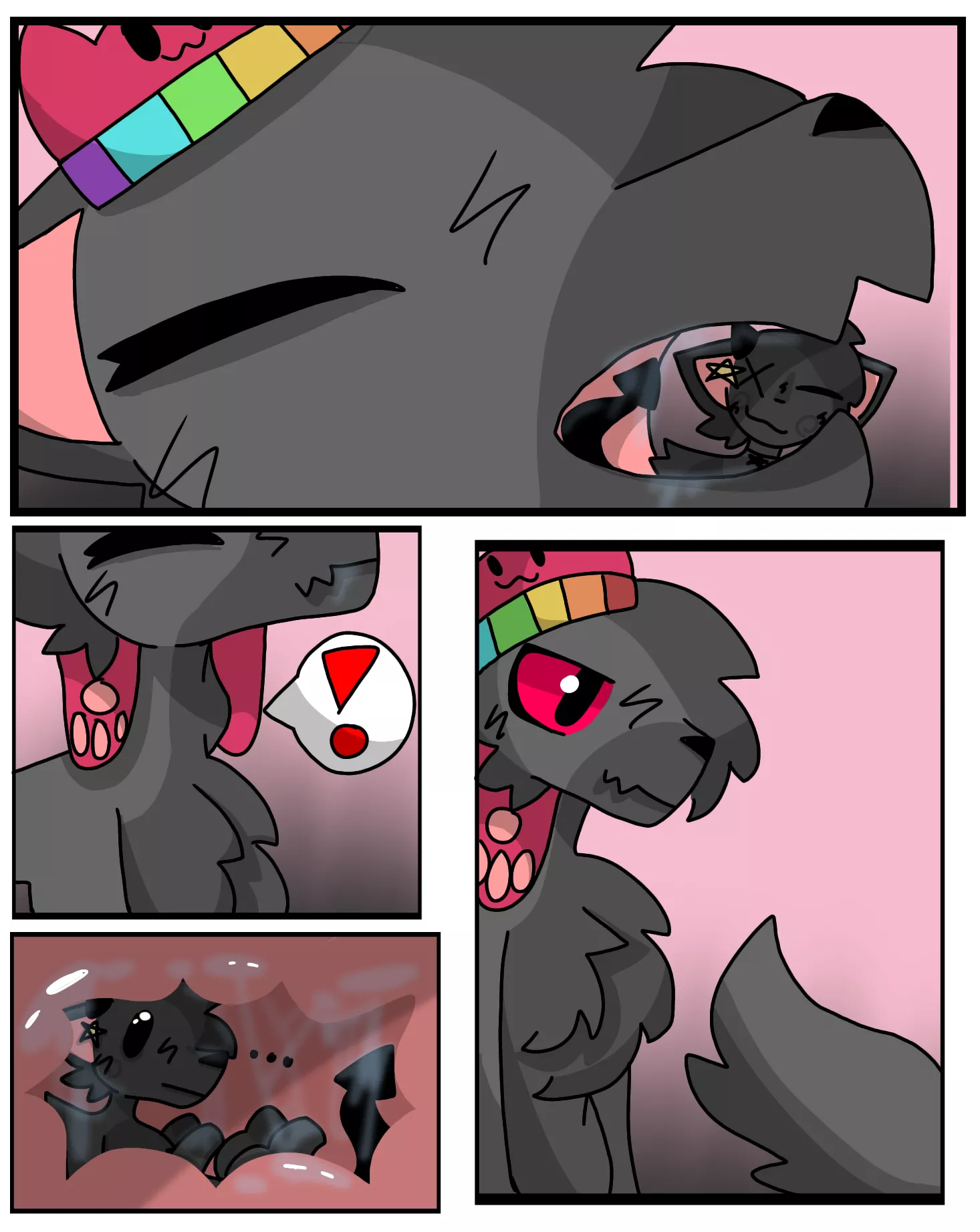 {comic} I decided to attempt a comic, looking for criticism on what i could do better! art by me <3