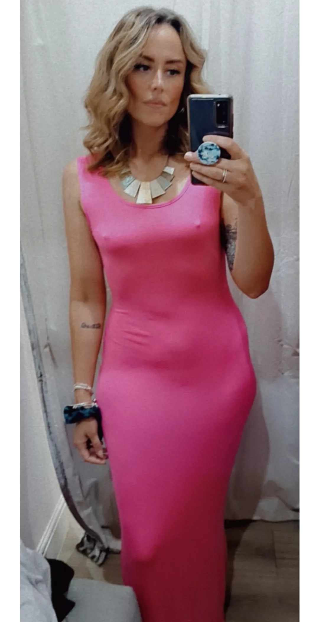 Get the dress? Yes. Keep it braless? Also yes.