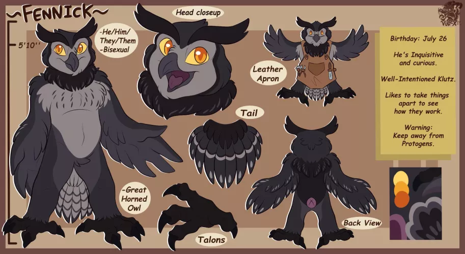 Got another ref sheet for Fennick! Credit: @wind_dewolfe5 (Twitter)