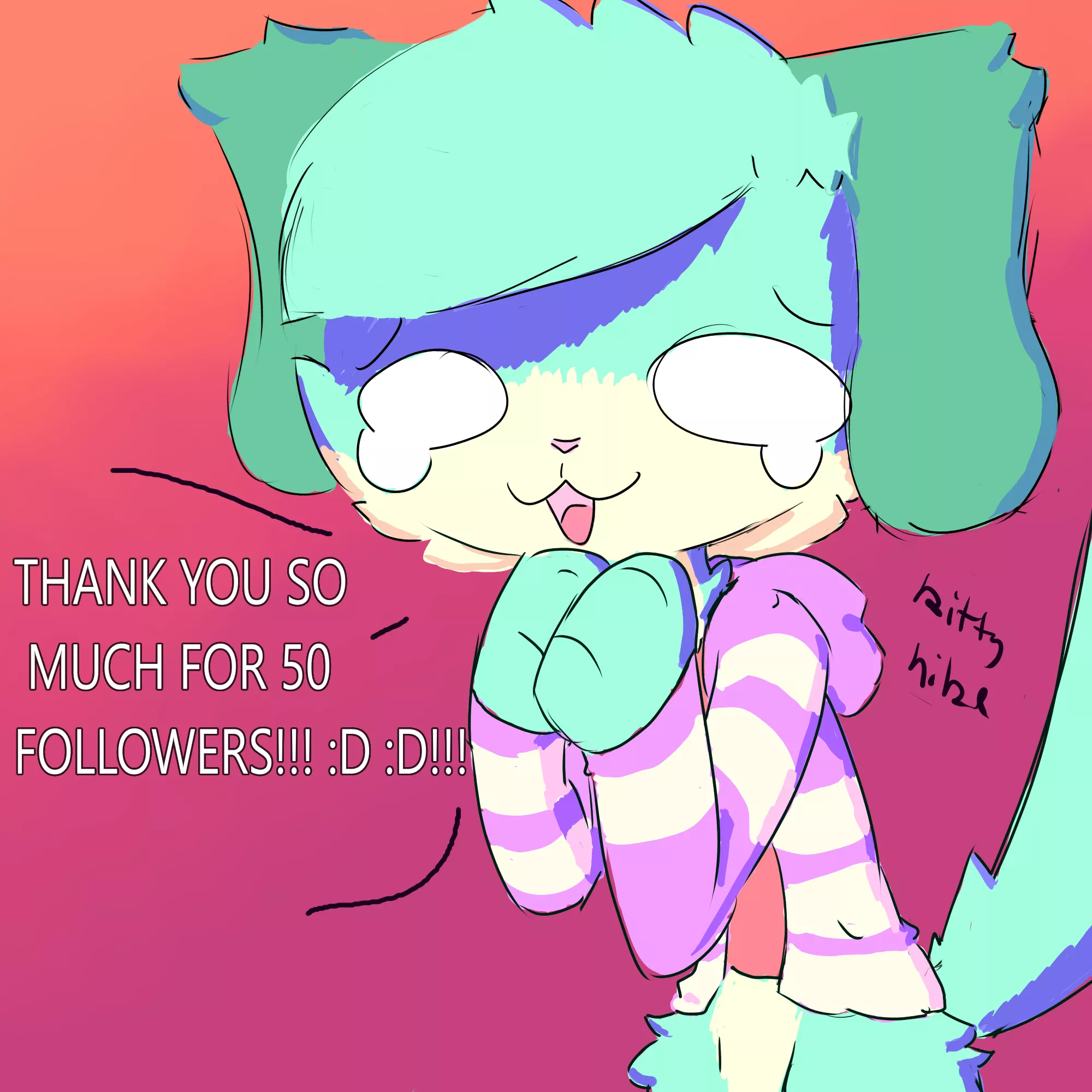 Hit a huge milestone on twitter!! I thought I would post my drawing I made for it here too, I'm honestly just really happy anyone likes my silly little drawings 😭😭😭(my art)