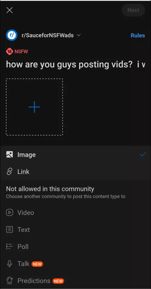 how are you guys posting vids? i want to post a video but it says its not allowed in rhis subreddit wtf