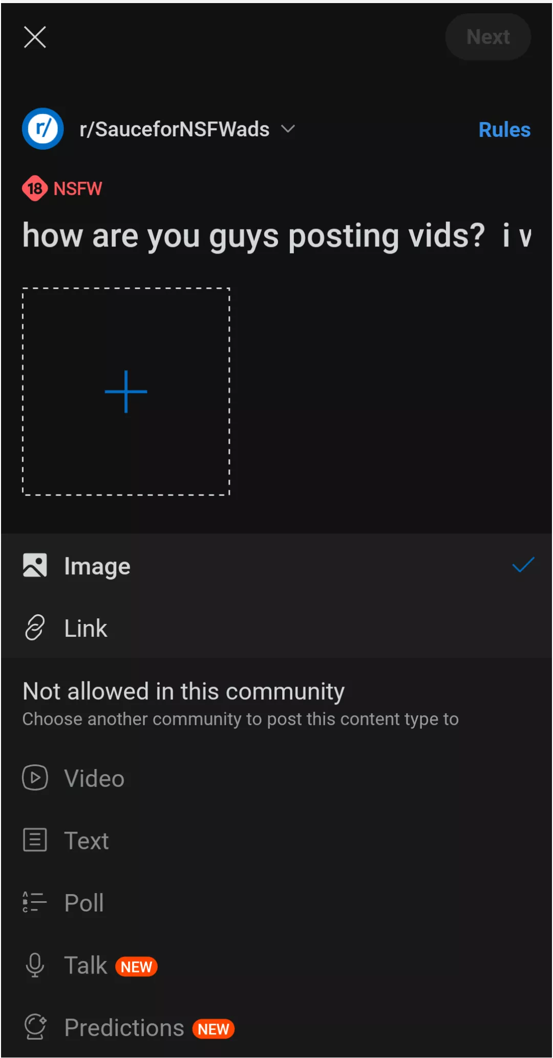 how are you guys posting vids? i want to post a video but it says its not allowed in rhis subreddit wtf