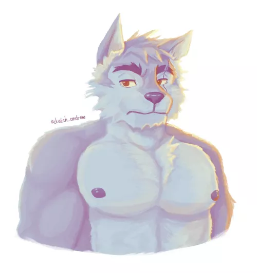 Meet Chief, the cold and brute wolf (drawing by me)