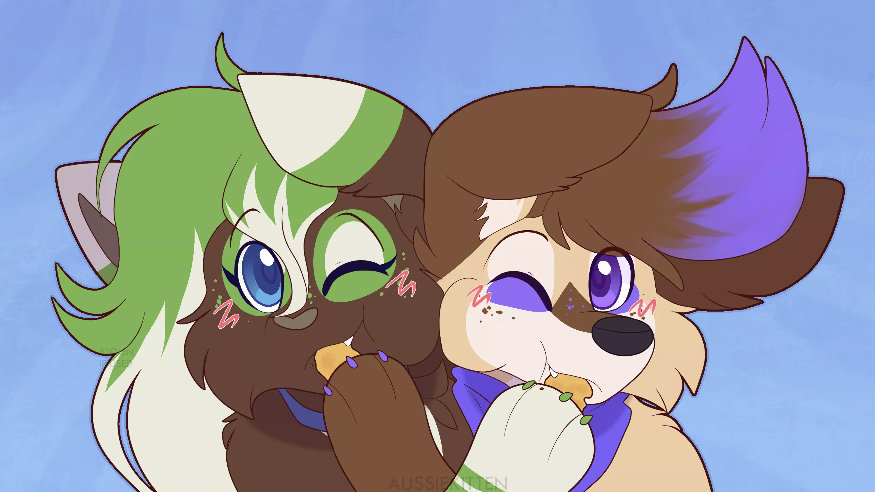 Nugget time >/////< | [Art by myself @aussie_kitten]