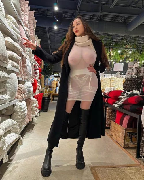 She is looking for some pillows