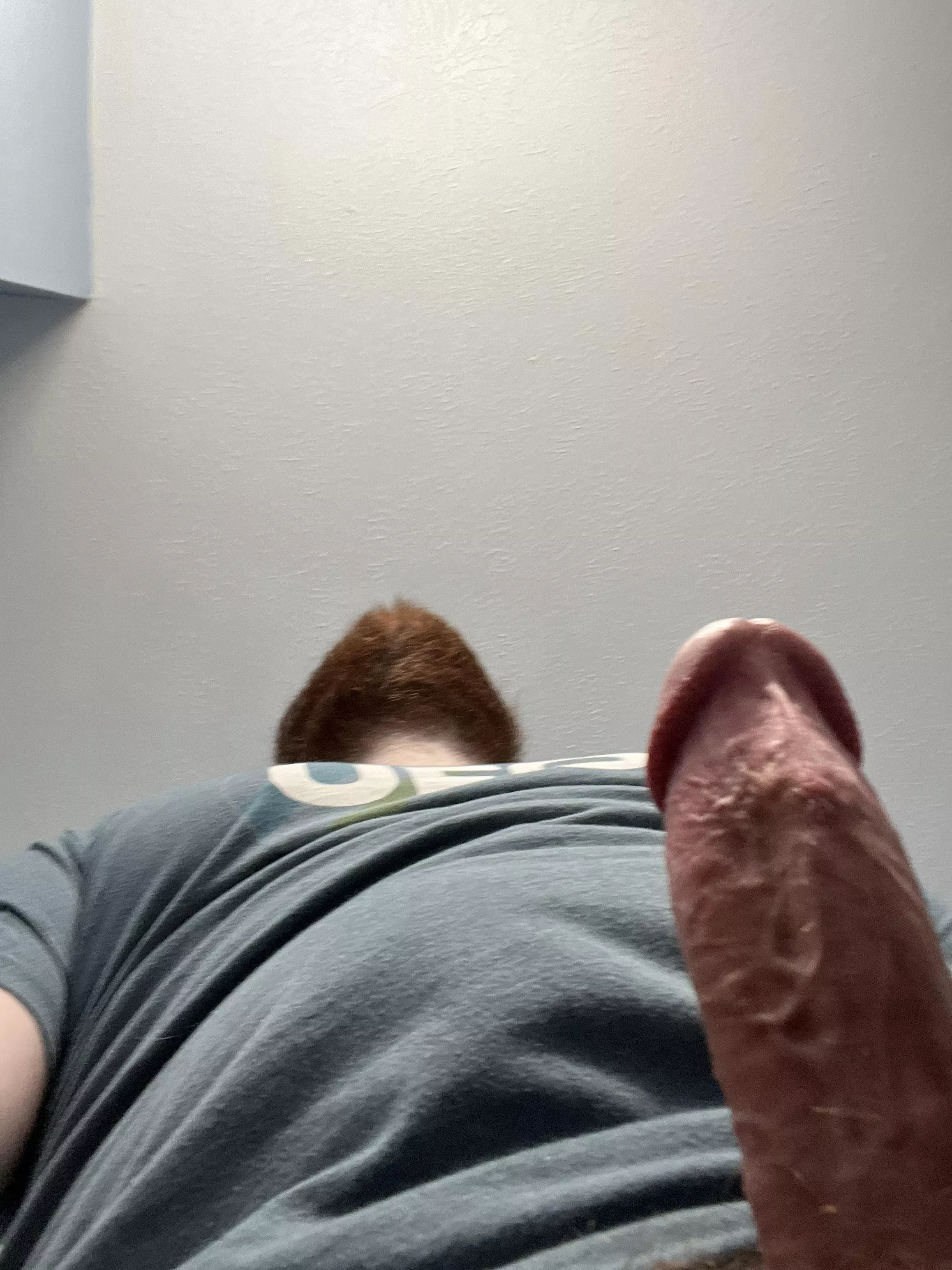 Tried for an under beard selfie, cock decided on a photo bomb