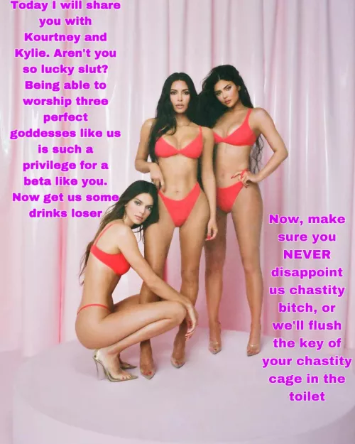 Your locked up cock belongs to the Kardashians