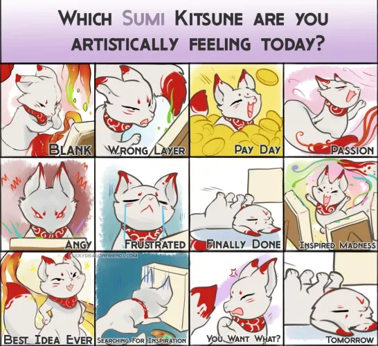 Artistically Feeling like Sumi Kitsune (Art by me)