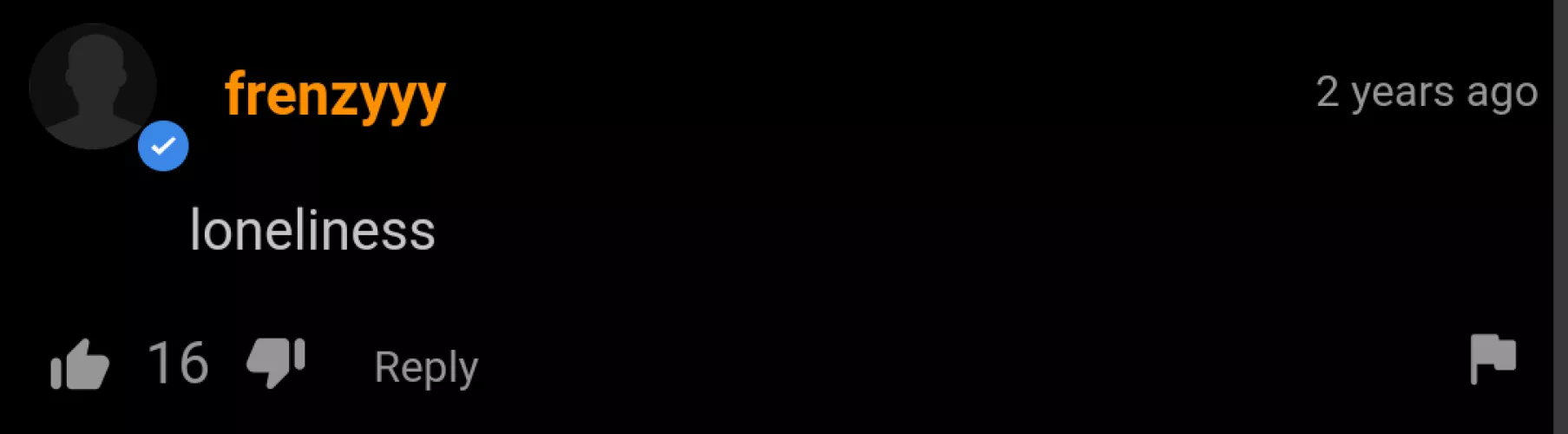 Loneliness is the worst.