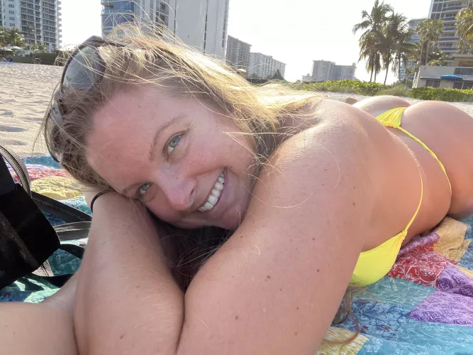 New teeny yellow bikini