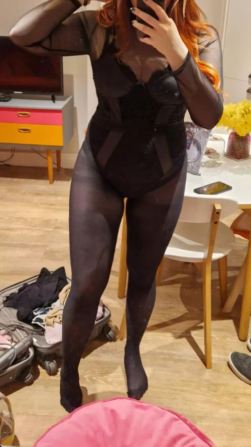 Wearing tights always makes me feel so sexy