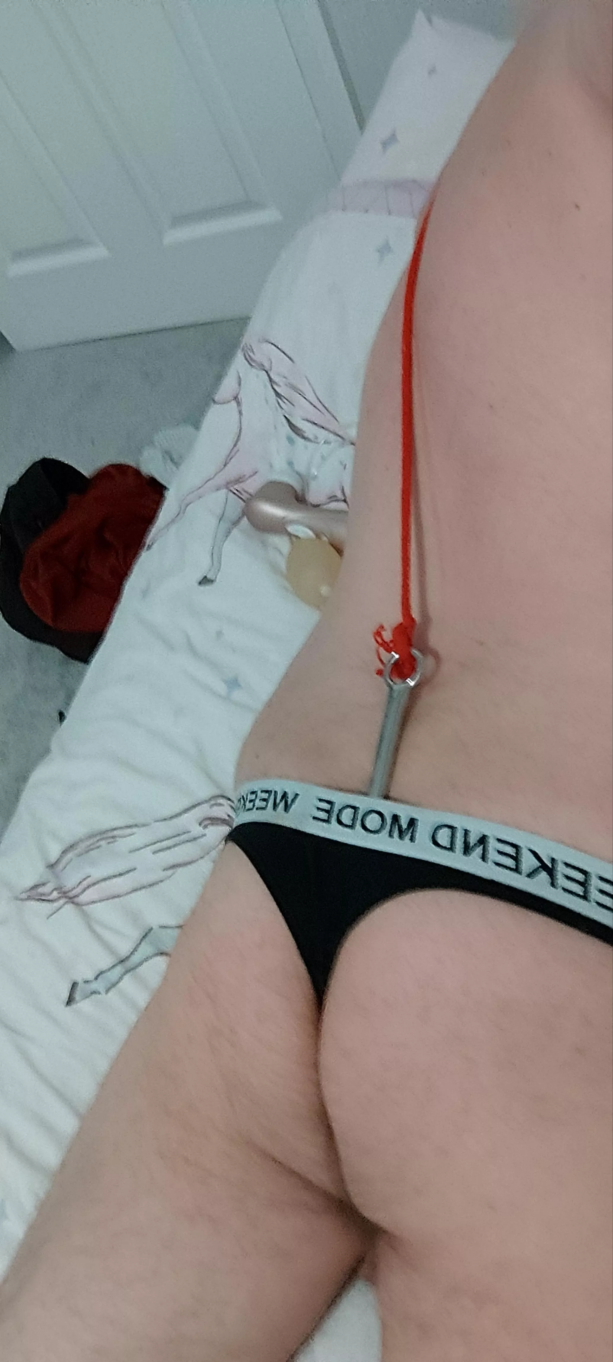anal hook in tight thongs